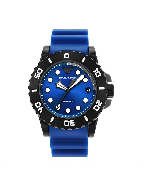 Blue Analogue Watch