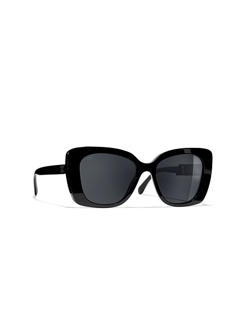 Acetate Rectangle BLACK Sunglass