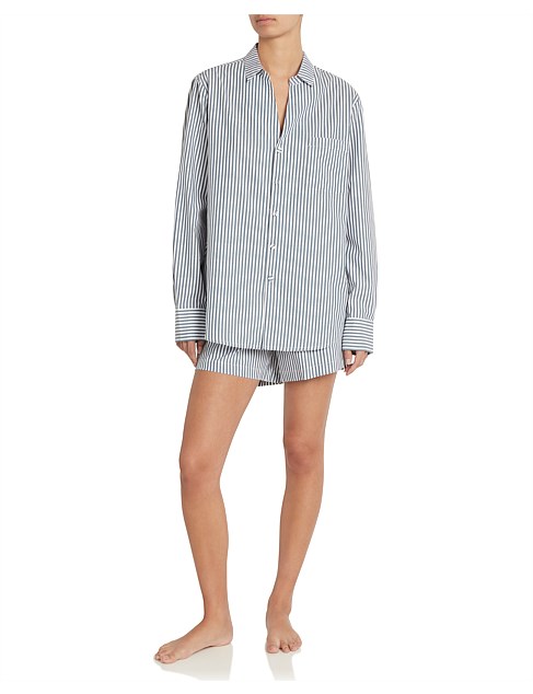 brooke long sleeve short pj set