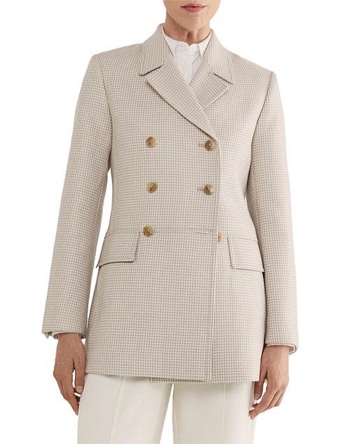 PRUDENCE WOOL CHECK COAT