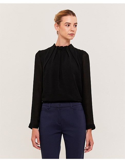 Willa High Neck Long Sleeve Top