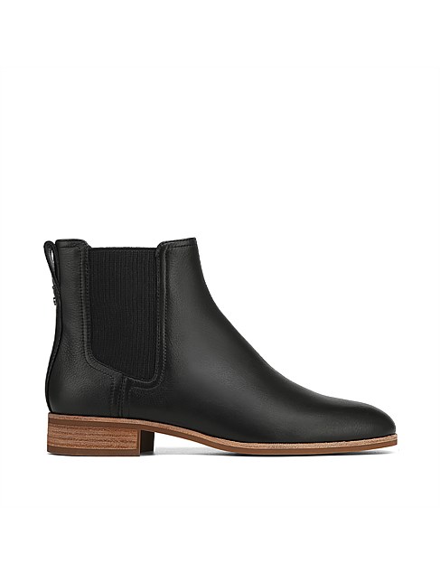 Chillie Black Leather Ankle Boot