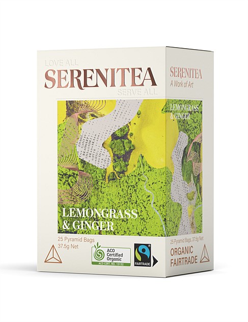 LEMONGRASS & GINGER 25 PYRAMID TEA BAGS