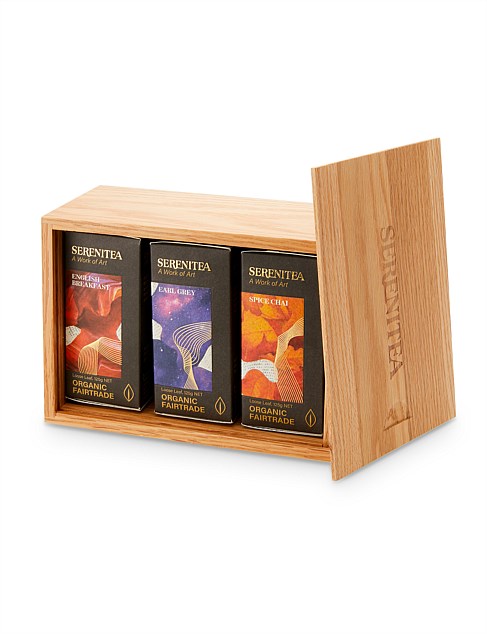 3 TEABAGS BOX IN WOODEN GIFT BOX