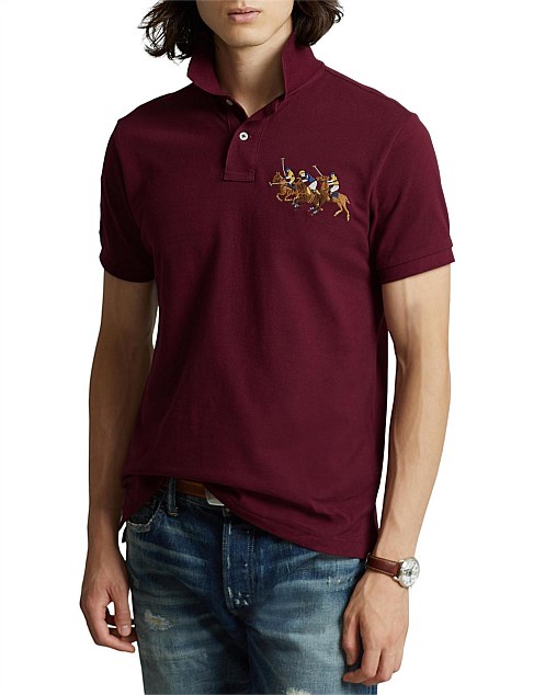 Custom Slim Fit Triple-Pony Polo Shirt