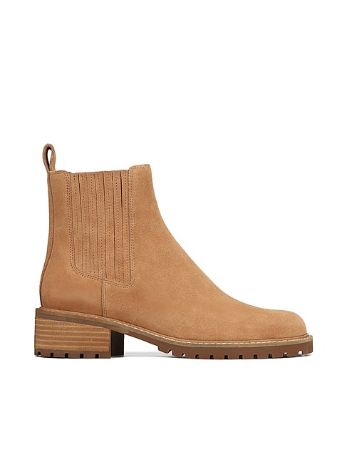 Fleetwood Camel Suede Flat Ankle Boot