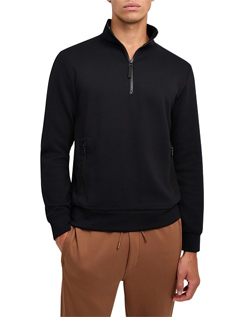 NEOPRENE HALF ZIP SWEATSHIRT