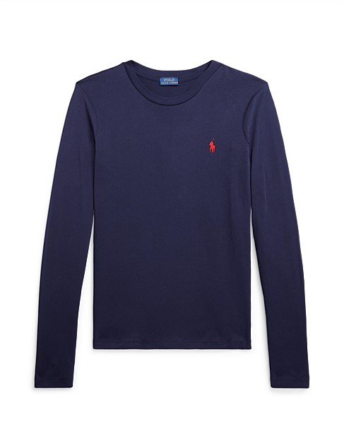 LONG-SLEEVE JERSEY CREWNECK TEE