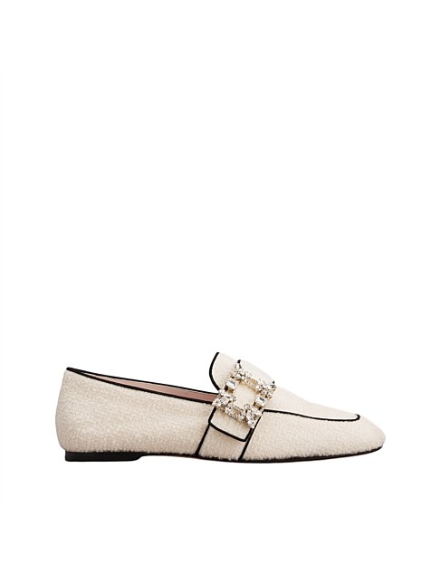 MINI BROCHE VIVIER BUCKLE LOAFERS IN FABRIC