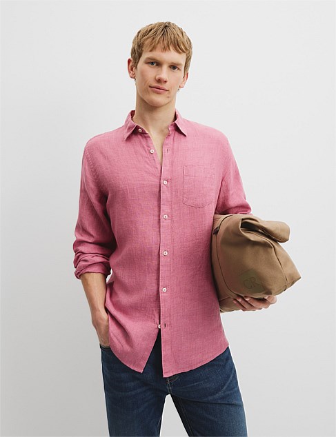 Regular Fit Organically Grown Delave Linen Shirt