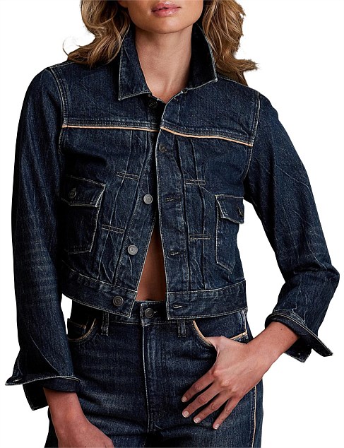 THE ROPER PLEATED DENIM JACKET