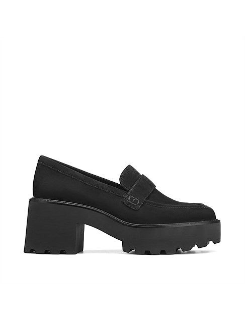 SATURN  BLACK NUBUCK LEATHER LOAFER