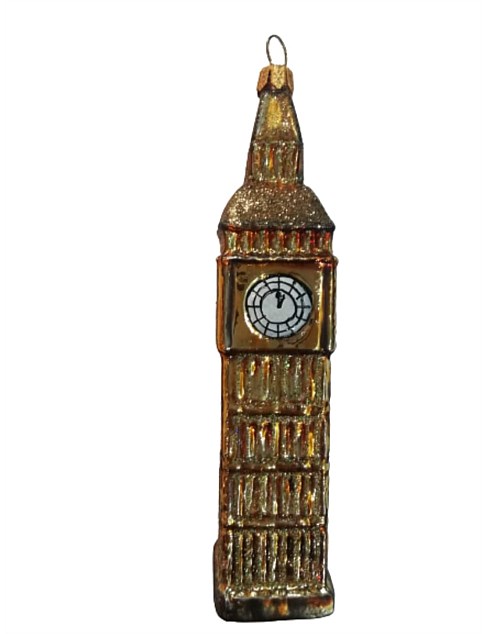 12CM BIG BEN GLASS ORNAMENT