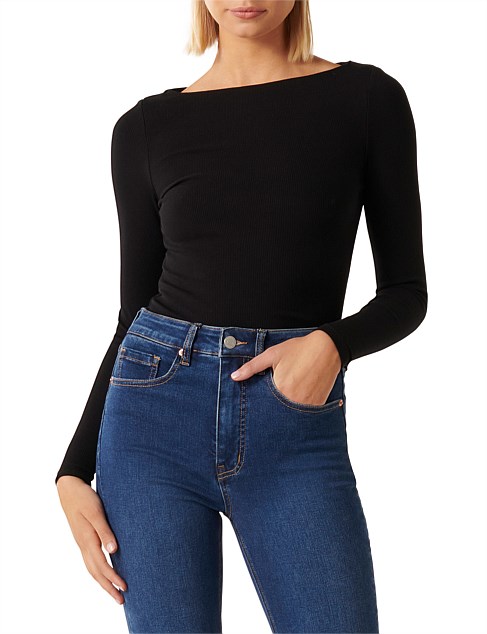 BRIE BOAT NECK LONG SLEEVE TOP