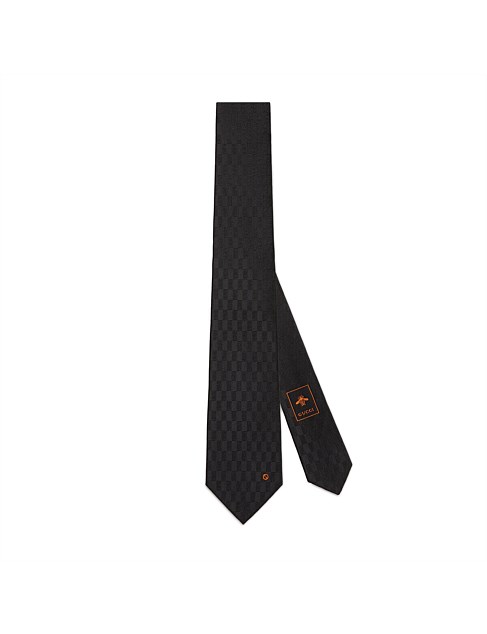 Geometric silk jacquard tie