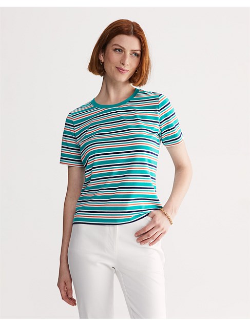 THE PERFECT SHORT SLEEVE STRIPE TEE