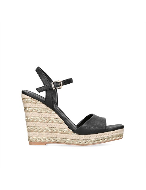 PALMA BLACK SYNTHETIC WEDGES