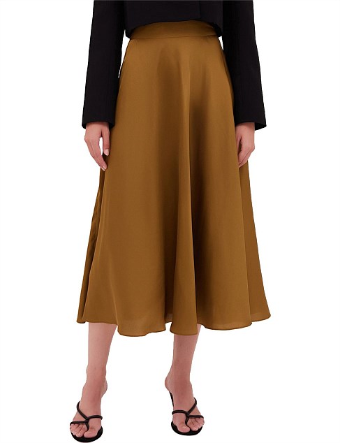 GOLD SATIN GARANCE SKIRT