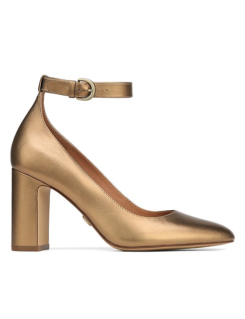 Porcha Bronze Metallic Leather Pump