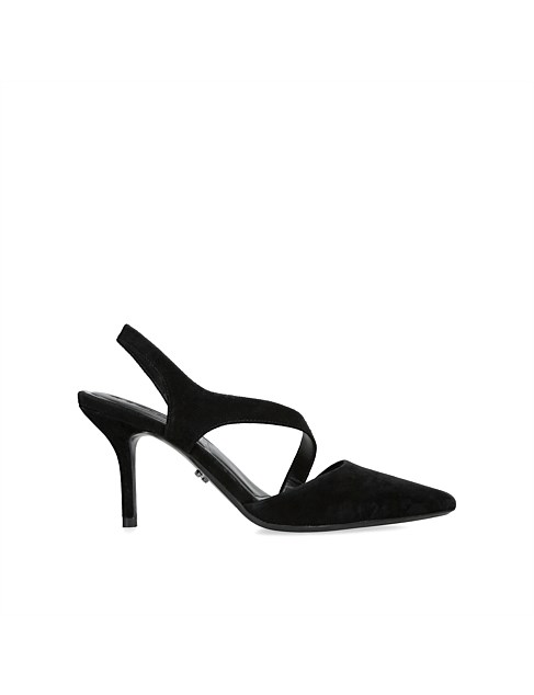 Symmetry Court Black Suede Dress Heel