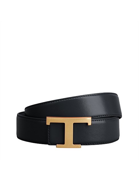 T TIMELESS REVERSIBLE BELT IN LEATHER