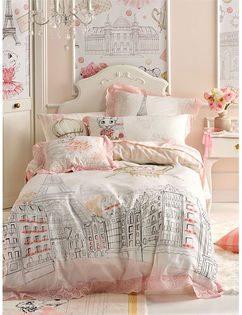 Claris in Paris Single Quilt Cover Set