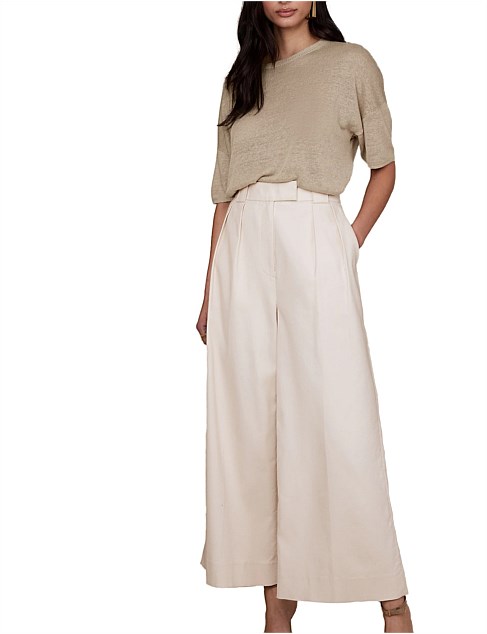 Short Sleeve Linen Drop Shoulder Top