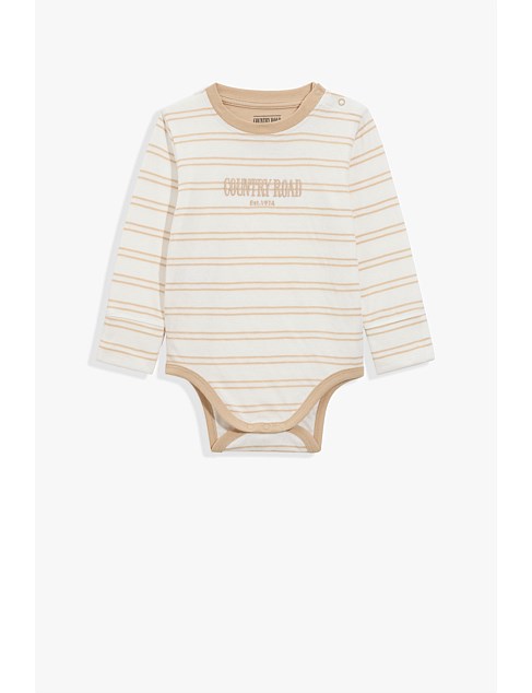 Organically Grown Cotton Heritage Long Sleeve Bodysuit