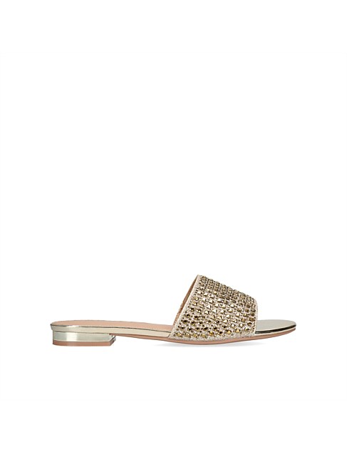 Kianni Mule Gold Slip on Sandals