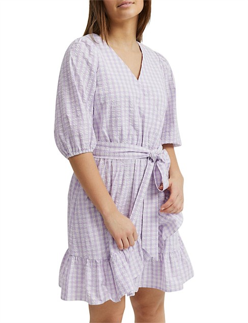 Teen Gingham Wrap Dress