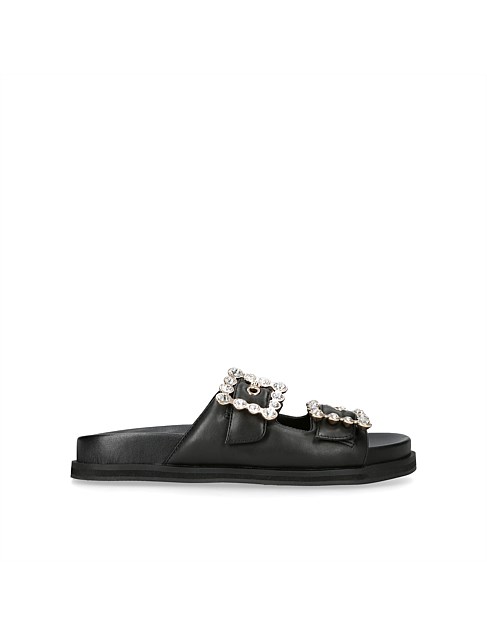 Opulent Sandal Black Leather Sandals