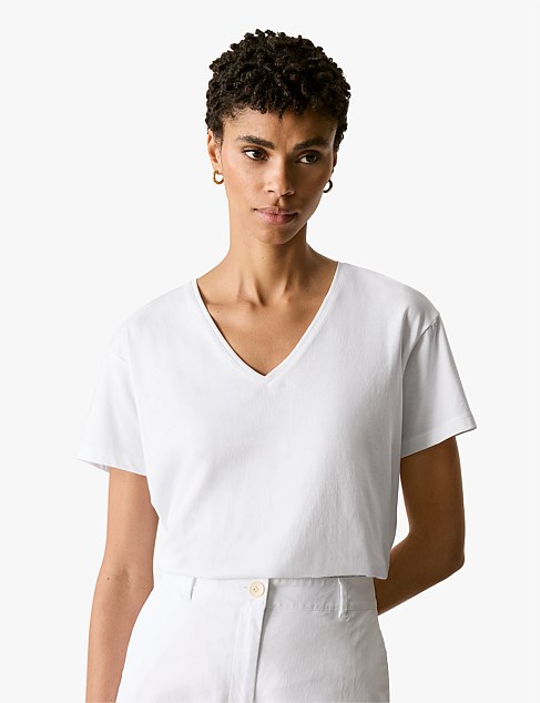 Pima Cotton V Neck T-Shirt