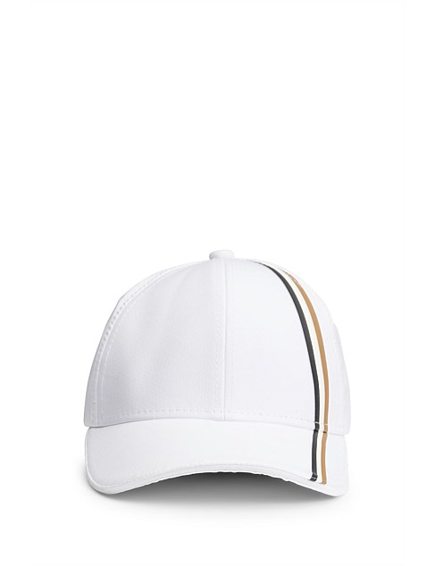 BOSS x Matteo Berrettini signature-stripe cap with water-repellent finish