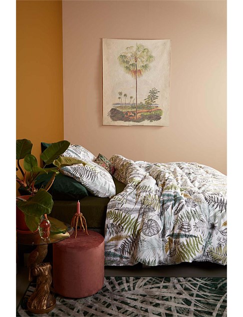 Primeval Green Cotton Quilt Cover Set - King Bed