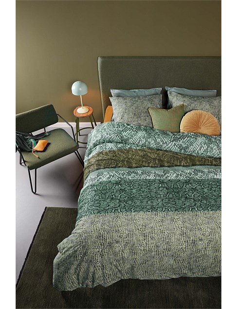 Skin Green Cotton Quilt Cover Set - King Bed