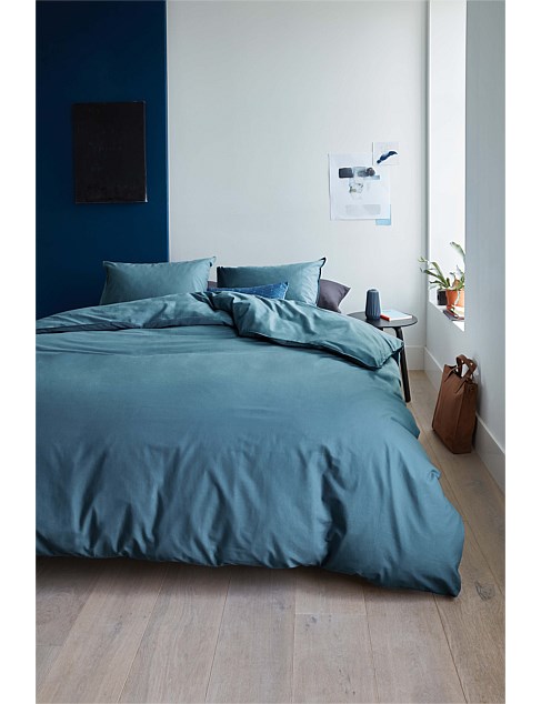 Bedding House Organic Cotton Basic Blue Grey QCS - Queen