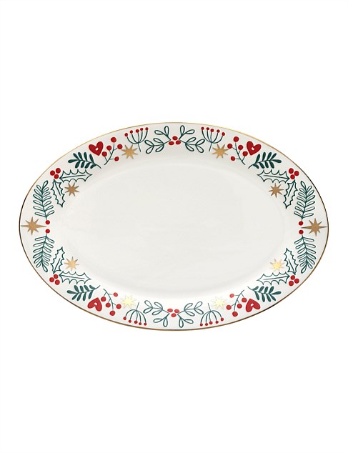 Nutcracker New Bone China Oval Serving Platter 34cm