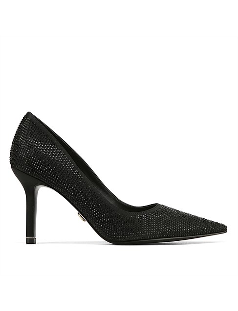 Qiesha Black Recyled Satin Pump