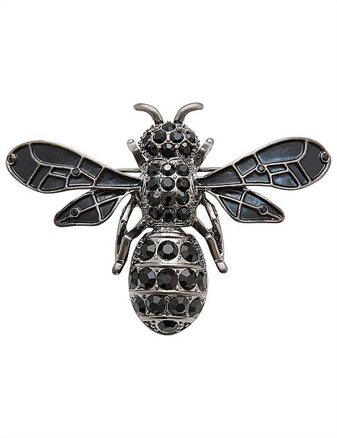 BLACK BEE LAPEL PIN