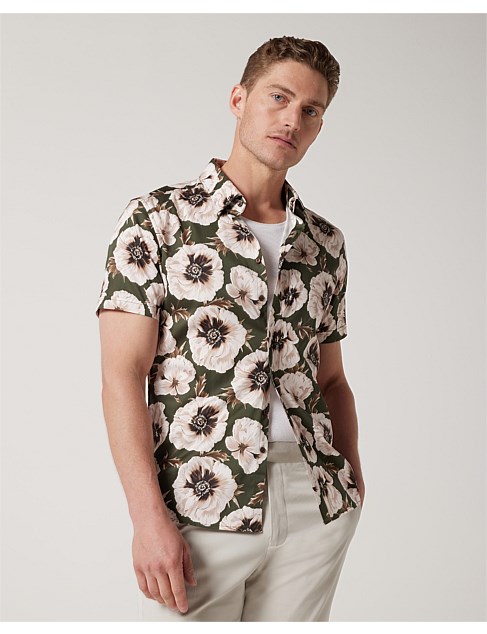 Regular Fit Short Sleeve Floral Shirt