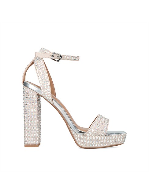 KIANNI PLATFORM BLUSH EMBELLISHED HEELS