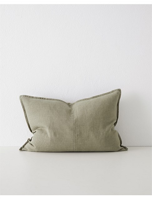 Como Panelled European Linen Cushion In Caper 40x60cm