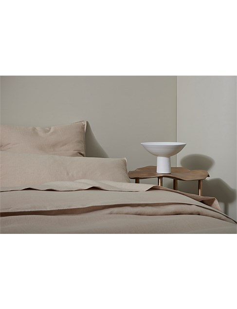 Ravello Single Linen Flat Sheet In Shell