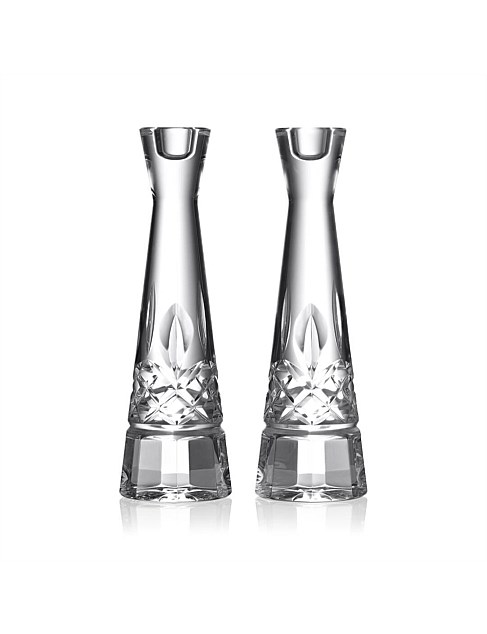 Lismore Round Candlestick 25cm, Set of 2