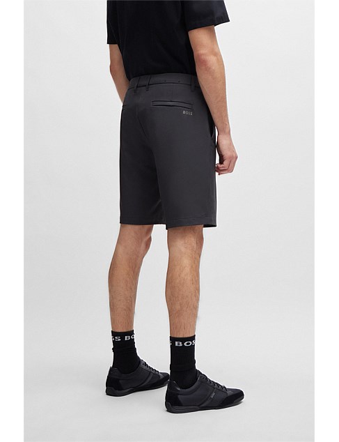 Easy-iron slim-fit shorts in water-repellent material