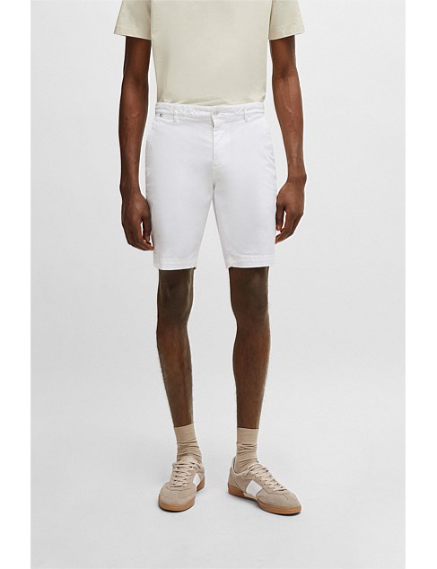 Slim-fit shorts in stretch-cotton twill