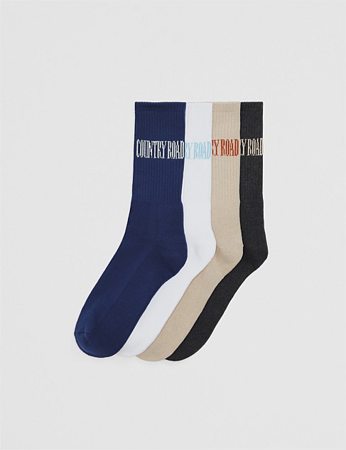 Australian Cotton Blend Heritage Sock Pack of 4