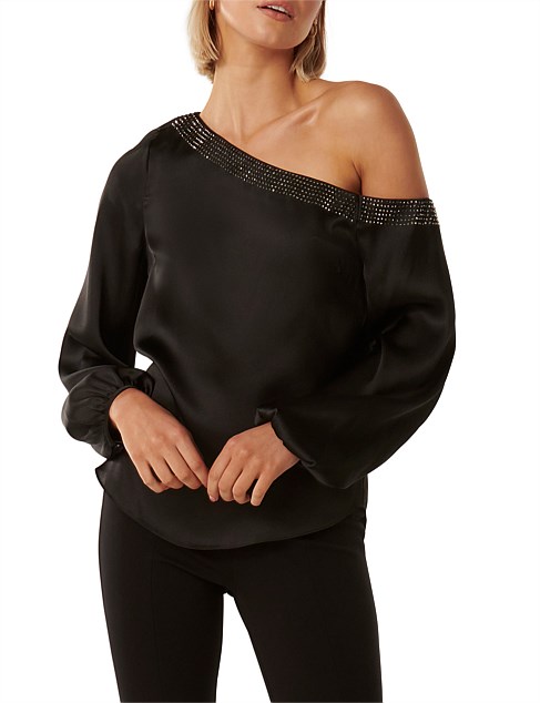 ANYA ASYMMETRIC EMBELLISHED TOP