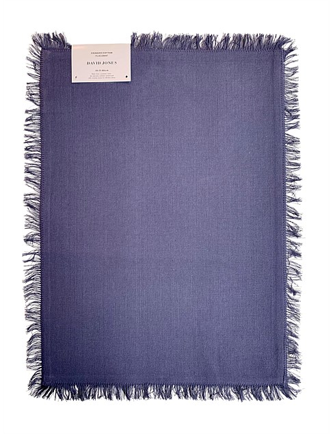 FRINGE COTTON PLACEMAT NAVY