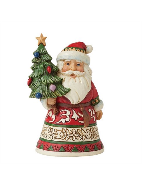 8cm Santa with Tree Figurine